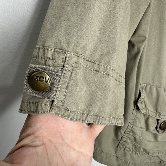 XCVI Gabel Blazer Jacket Size 1X Green Military - Picture 2 of 12